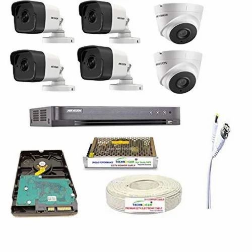 Hikvision Full Hd 5mp Cameras 4 Bullet Cameras 2 Dome Cameras Combo