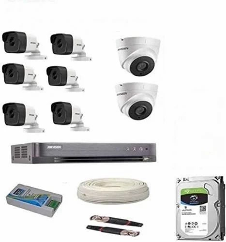 Hikvision Full Hd 5mp Cameras 6 Bullet Cameras 2 Dome Cameras Combo Kit