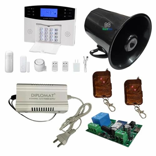 Combo-CN117 Keypad Home Security System Kit with Tuya WiFi Siren with 2 remotes and 12V Power Supply