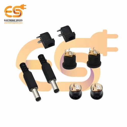 Electronic Spices 3.5MM Male, Female DC Connector, PCB Mounted And Lock Type Charging Connector