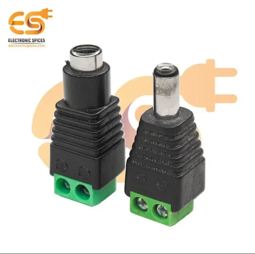 5.5 X 2.1mm Male and Female DC Power Jack Connector for CCTV Camera