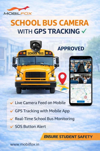 1080p Analog HD School Bus Camera with GPS Tracking (Dashboard Mount)