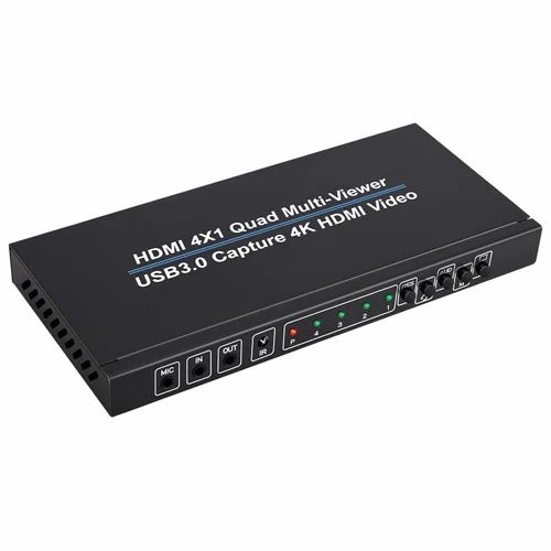 HDMI 4x1 Quad Multiviewer with USB-C Capture card