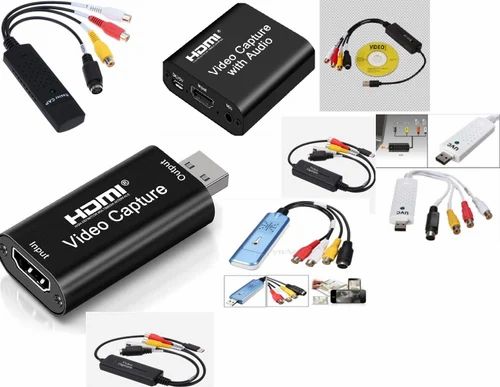 Type C / USB 2.0 Audio Video Capture Sound Card Adapter VHS To DVD Video Capture Converter