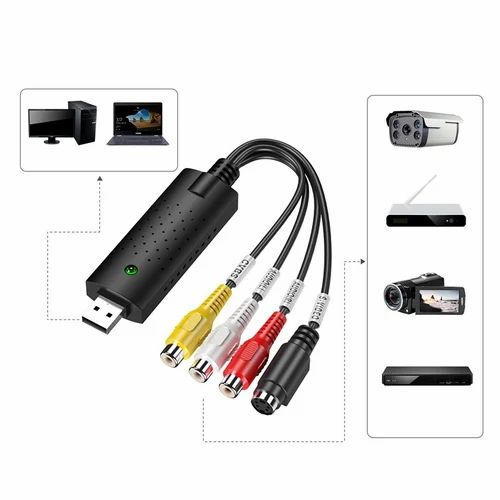 Easycap USB 2.0 Video Capture Grabber Card Adapter CC TV DVD VHS Audio SVideo Converter