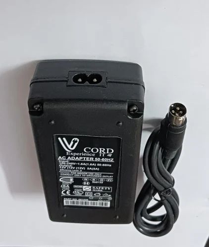 ABS Plastic Power Adapter 12V 5A DVR, Black