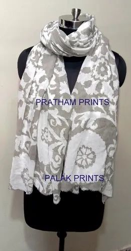 Linen Screen Printed Stole
