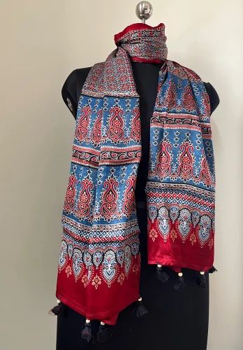 Ajrakh Modal Silk Stole