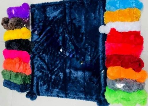 Polyester Black Fur Stoles