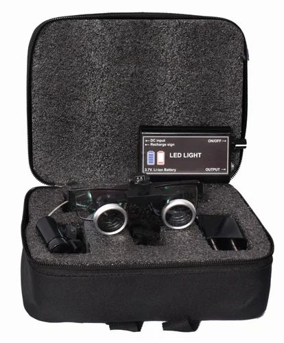 Plastic Black Surgical Loupes, 2.5x