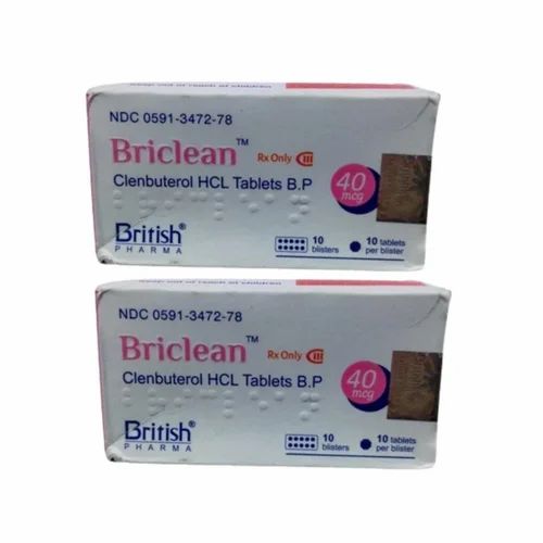 British Pharma Briclean Clenbuterol 40mg, 40 mcg
