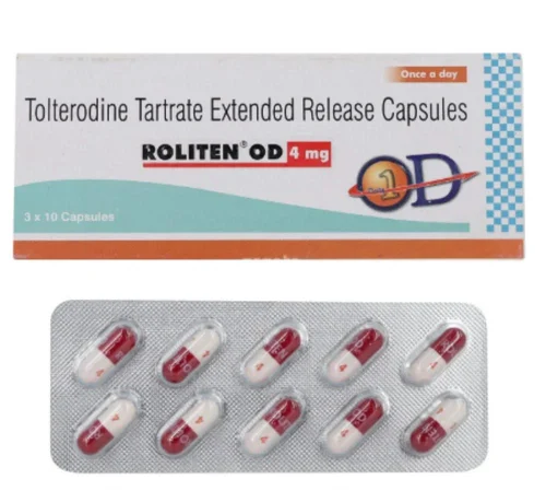 4mg Roliten OD Tolterodine Tartrate Capsule