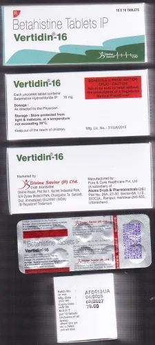16mg Vertidin Betahistine Tablets