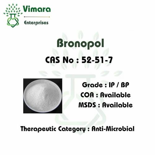 Bronopol API Powder BP, Assay: 98% Min