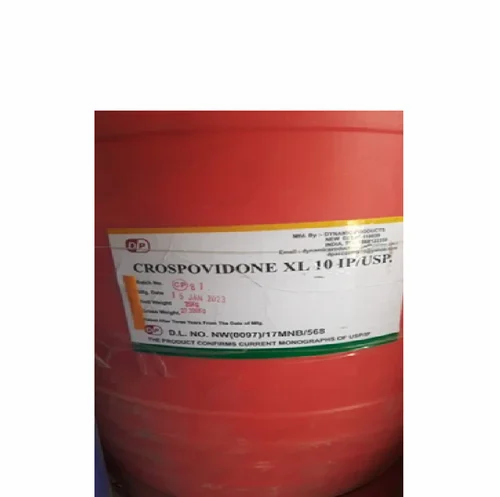 Crospovidone XL 10 USP Powder (IP Grade, Greater than 99% Purity) in Drum Packaging