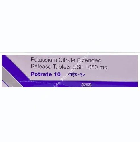1080 Mg Potrate 10 Potassium Citrate Extended Release Tablets, Pharma Grade, 99%