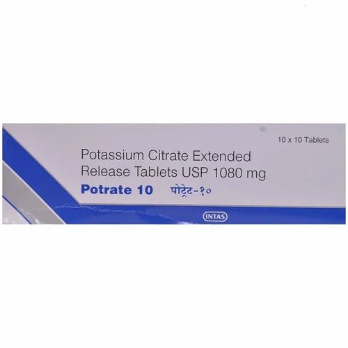 1080mg Potrate Potassium Citrate Tablets, Pharma Grade, 90%
