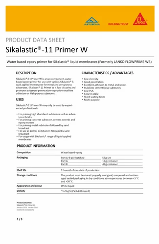 Sikalastic-11 Primer W 5kg
