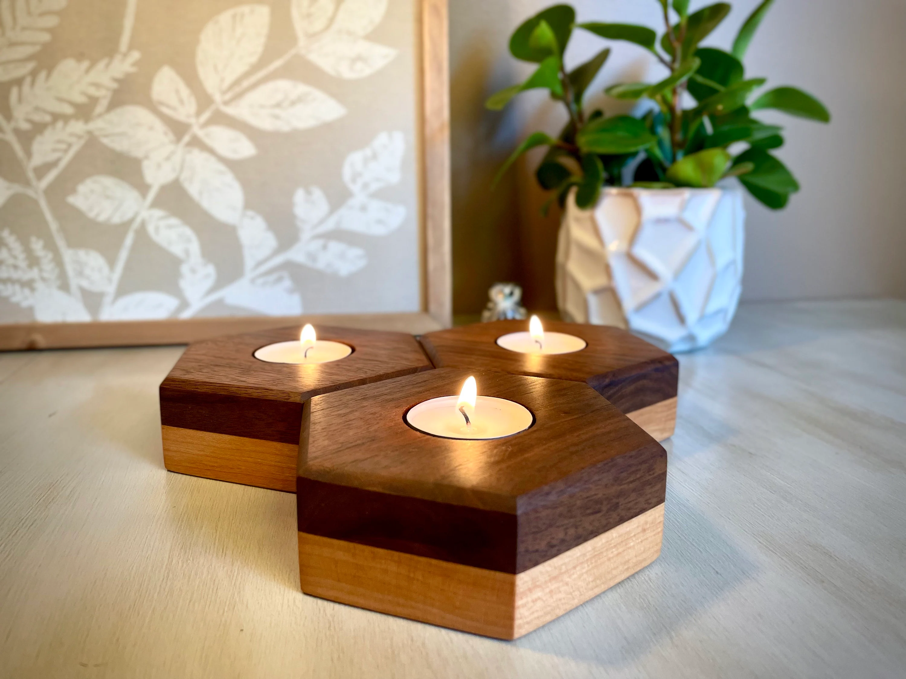 Wooden Candle Stand