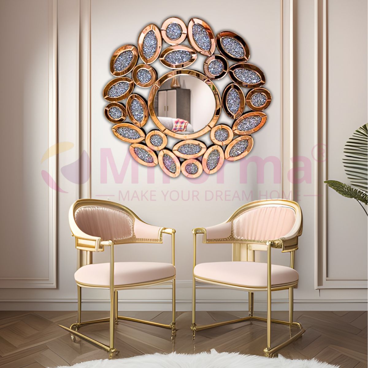  Ring Design Wall Mirror