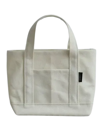 Canvas Bag with Front Pocket (Medium)