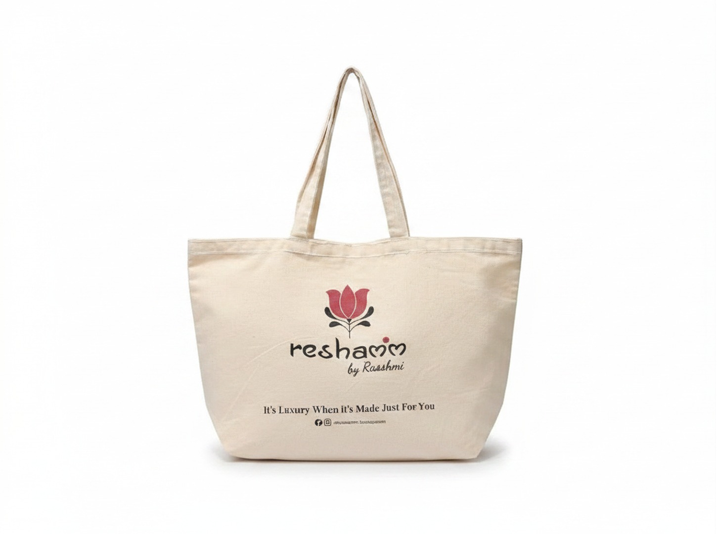 Cotton Tote Bag with Bottom Gusset