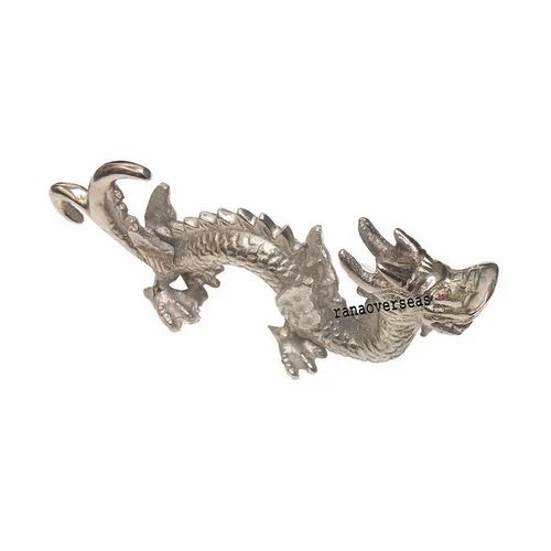 Handmade Magical and Noble Aluminium Metal Dragon Figurine Carved Sculpture
