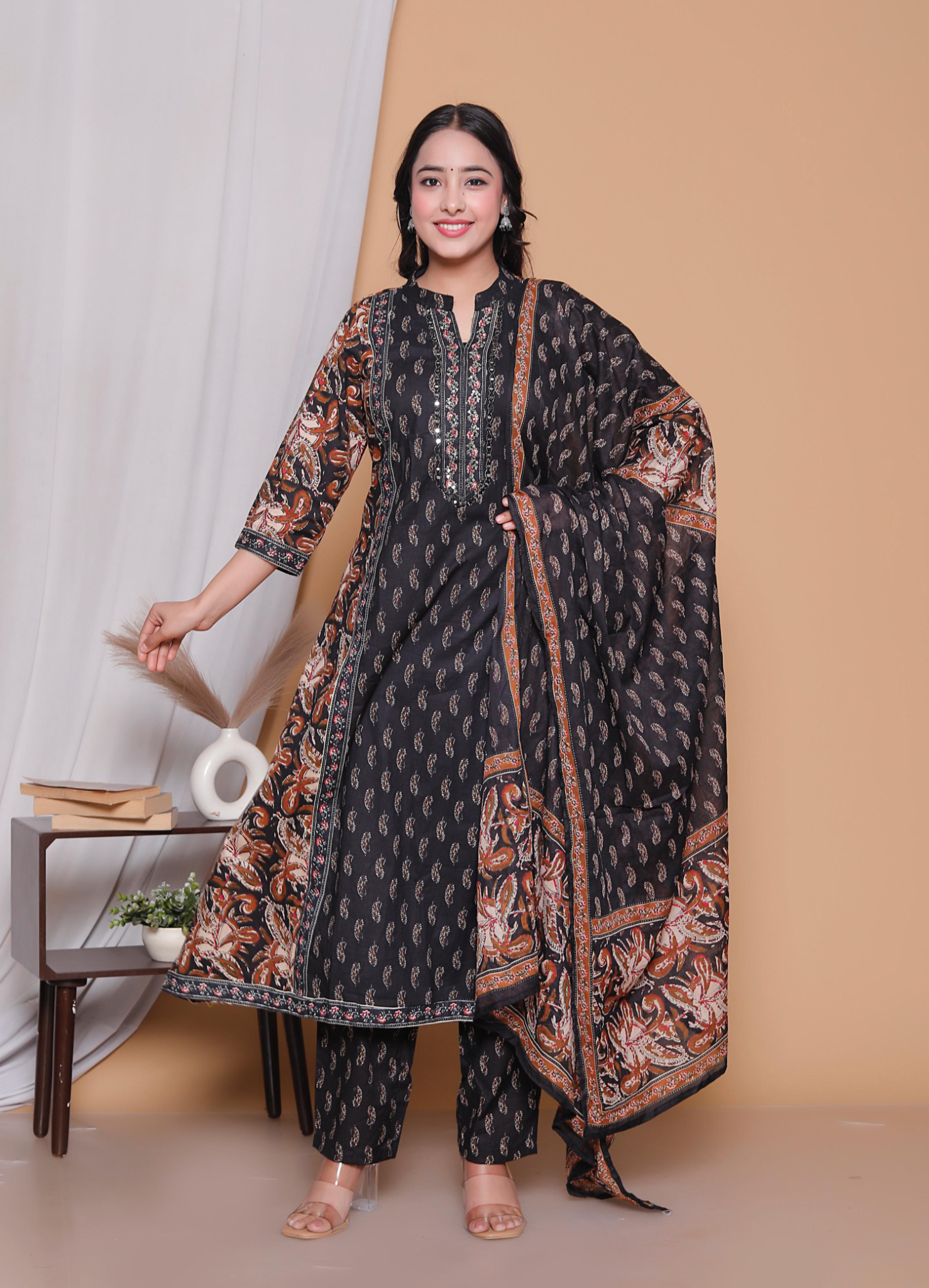 Printed Cotton Kurta Set