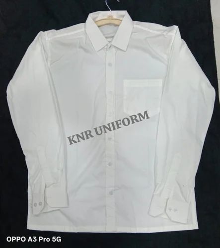 Men Formal White Shirt, Full Sleeves, Cotton