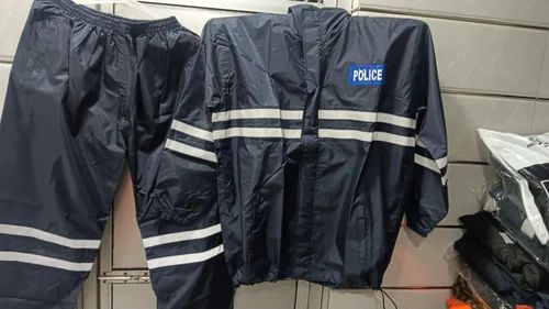 KNR UNIFORM Police Rain Suit, Size: Free Size, PVC