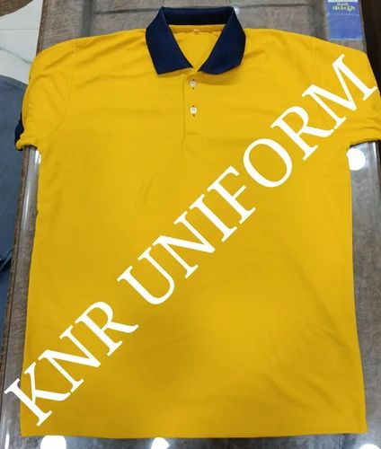 Cotton Collar T Shirt, Size: XL