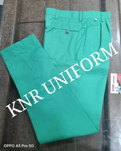 Polycotton Olive Formal Pant For Men