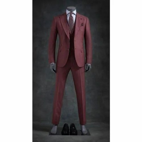 Men Super 120"s Merino Wool 3PC Suit