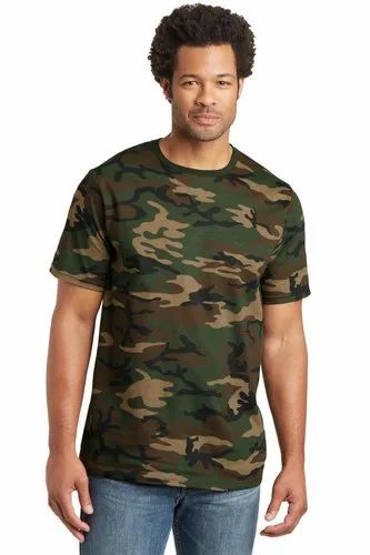 Men Half Sleeves Camouflage T-Shirt