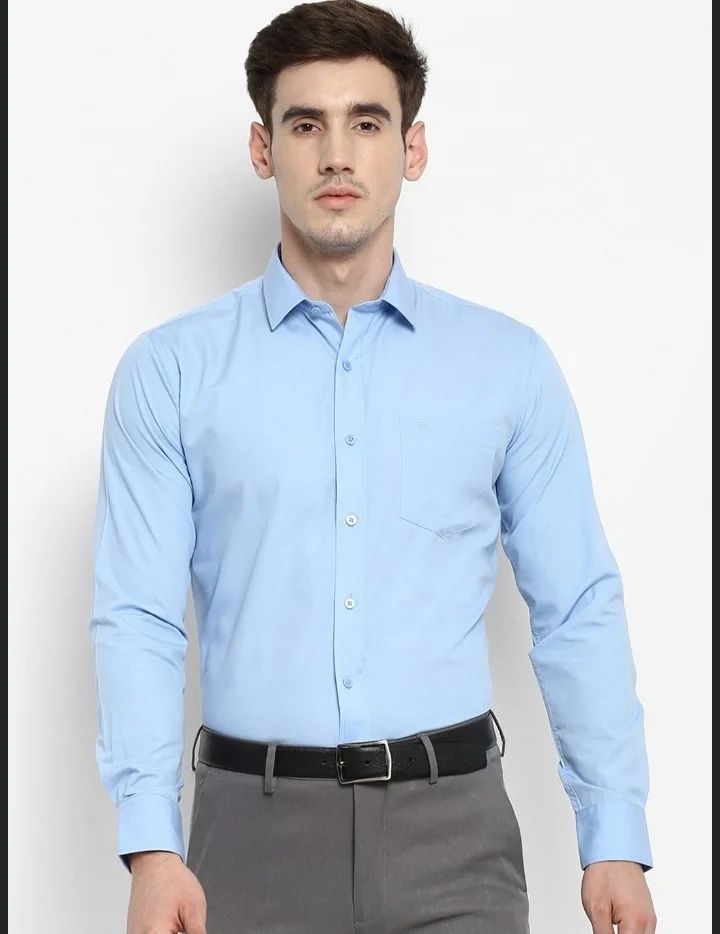 Sky Blue Formal Shirt, Poly Cotton