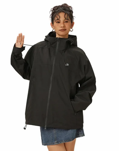 Womens Waterproof Windproof Jacket Structured Trench Coat Style Flattering Fit B0FJ2GNFQ1