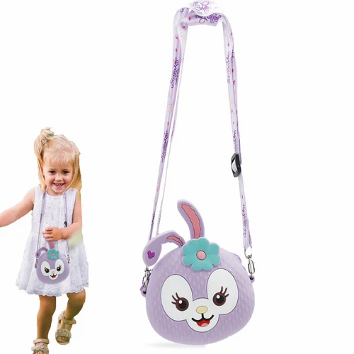 Purse For Girls Mini Adorable Stella Lou Silicone Sling Shoulder Bag For Girls B0CLNJF3Z6