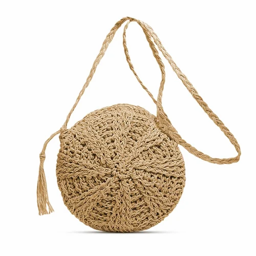 Crossbody Bag for Woman Straw Beach Shoulder Bags Summer Crochet Women Handbags B0FQJFB7CG