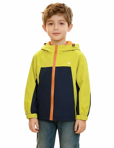 Kids Adventure Ready Windproof Jacket Thermal Insulated Water Resistant Fixed Hood B0FMXX4VTD