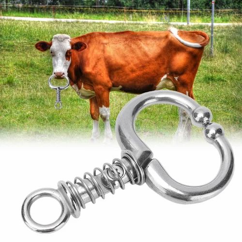 Cattle Nose Ring No piercing Bull Nose Ring Clip on Cattle Nose Ring Stainless Steel B0DP8NQXDS