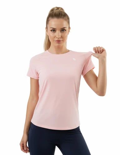 Women Cooling Workout T Shirt with Seamless 3D AirLayer Tech Quick Dry Light Pink S B0FC1ST3YH