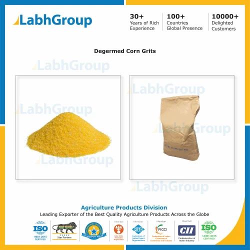 Corn Maize Grits - Yellow Degermed - Labh Group, Gluten Free, 50 kg