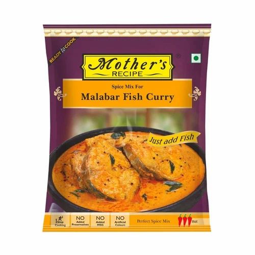 100 GM MOTHER'S MALABAR FISH CURRY MIX - 4 X 10 X 100 GP, Powder