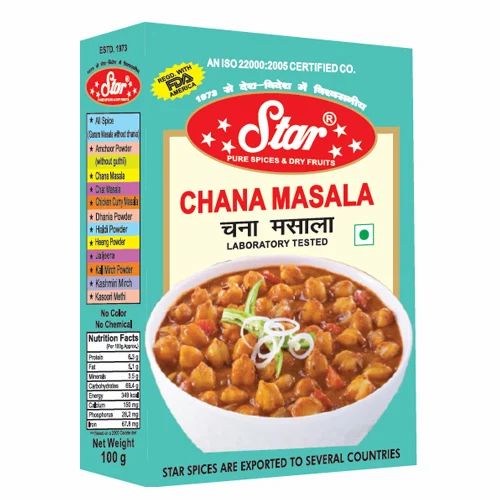 Star Chana Masala, 100 Gr,500 Gr And 1 Kg