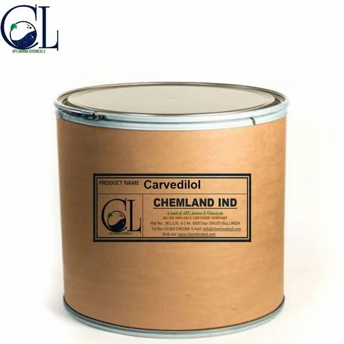 Carvedilol Phosphate Api, Chemland IND., 1 kg Hdpe Drum