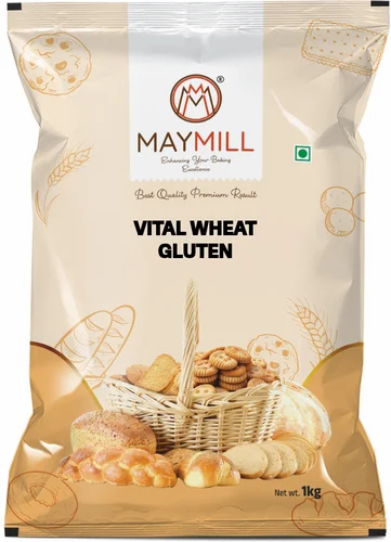 Maymill Wheat Vital Gluten, 1 kg, For Flourmill and Bakery Products