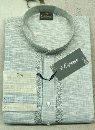 Grey Embroidered Kurta Pajama