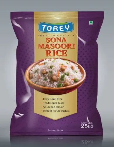Torey Sona Masoori Rice, Packaging Type: Plastic Bag, Packaging Size: 25 Kg