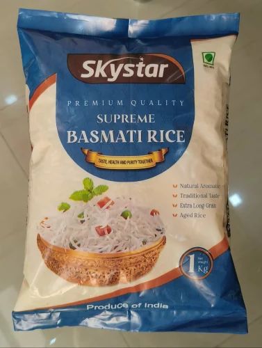 Skystar Supreme Basmati Rice, Premium Quality, 1 Kg, Steam, Long-Grain Rice