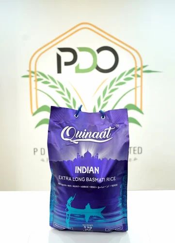 White Quinaat Extra Long Basmati Rice, 5 Kg, PP Bag